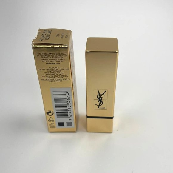 YSL ROUGE PUR COUTURE PIGMENTED LIPSTICK 154 ORANGE FATAL BRAND NEW - Picture 2 of 3